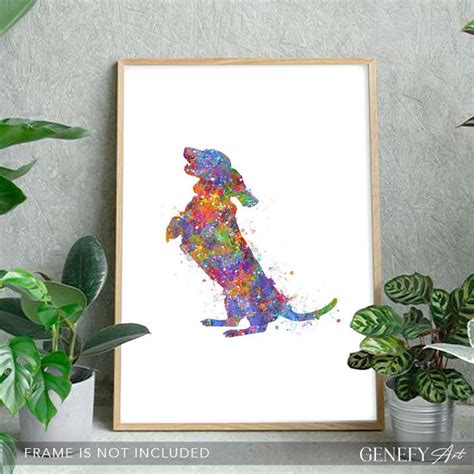 Dachshund Watercolor Art Print Dachshund Portrait - Etsy