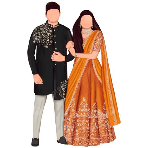 Indian Wedding Couple Outfits Traditional Lehenga And Indo Western For ...