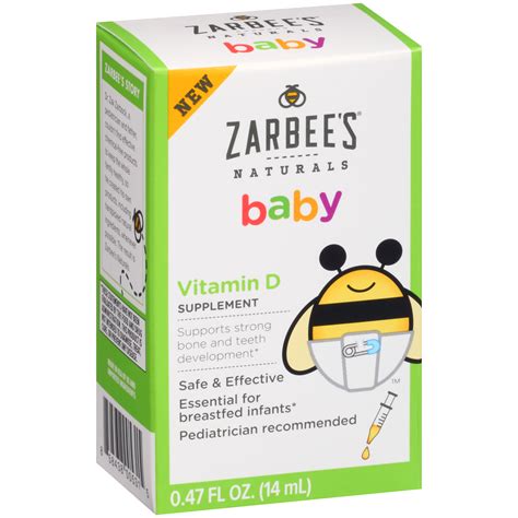 Zarbee's Naturals Baby Vitamin D Supplement 0.47 fl. oz. Box - Walmart.com