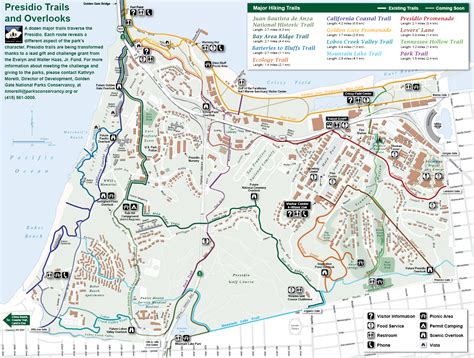 Presidio Trail and Overlook Map - Presidio San Francisco California • mappery