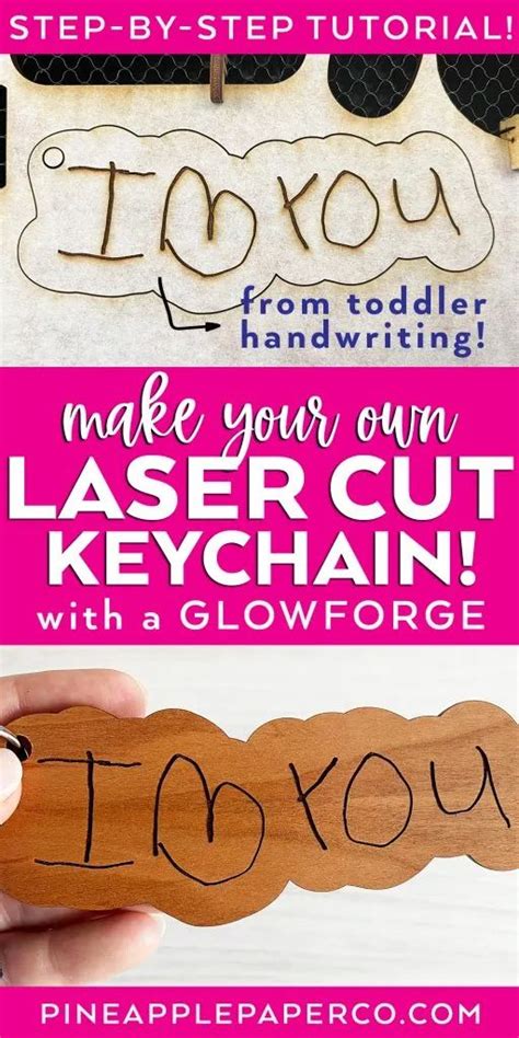 DIY Laser Cut Wood Keychain from Handwriting | Diy laser cut, Laser cut ...