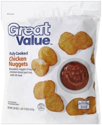 Great Value Fully Cooked Chicken Nuggets - 29 oz, Nutrition Information ...