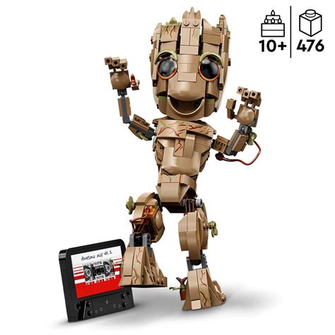 LEGO Marvel 76217 I am Groot Set Baby Groot Buildable Toy | Smyths Toys UK