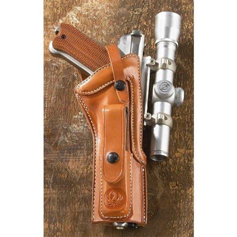 RUGER MARK III Pro Shooter Scope Holster - All Leather - $69.99 | gun.deals