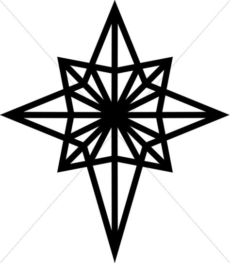 Black and White Epiphany Star Clipart | Sharefaith Media