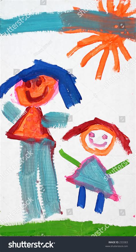 Simple Childs Painting Done By Four Stock Illustration 233383 | Shutterstock