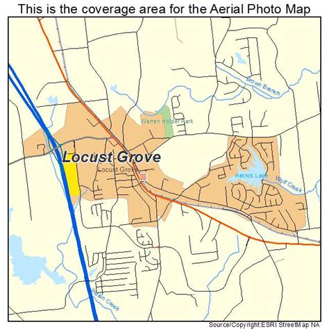 Aerial Photography Map of Locust Grove, GA Georgia