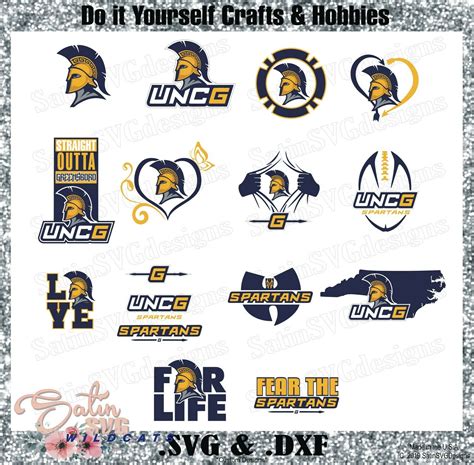 UNCG Spartans NEW Custom University Designs. SVG Files, Cricut, Silhouette Studio, Digital Cut ...