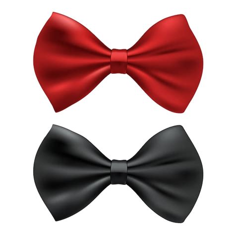 Free Vector | Vector red and black bow ties isolated