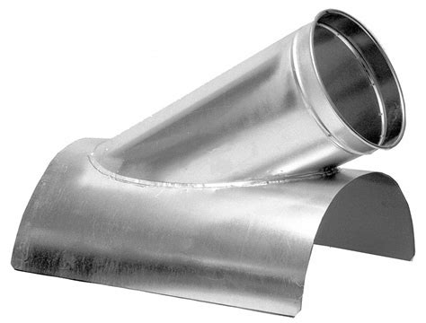 NORDFAB Galvanized Steel In-Cut, 6 in x 4 in Duct Fitting Diameter, 10 in Duct Fitting Length ...