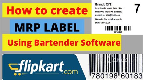 how to make mrp labels in barcode tender software| how to make price tag| costing very low - YouTube