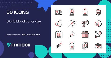 World blood donor day Icon Pack | 59 .SVG Icons