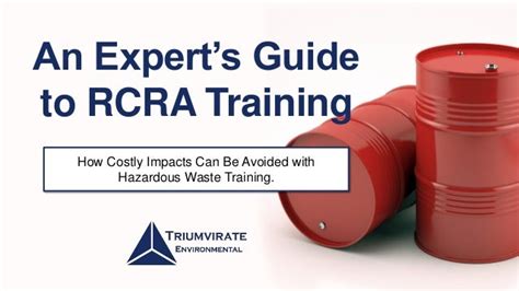 An Expert's Guide to RCRA Training