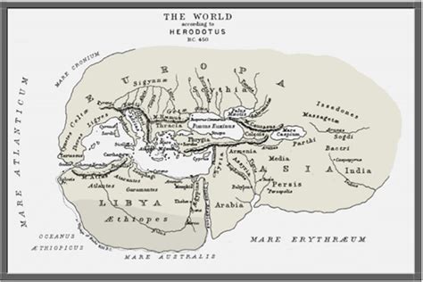 6 Map of Herodotus' Worldview as presented in his Histories | Download ...