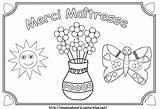 Coloriage merci Maîtresse sketch template