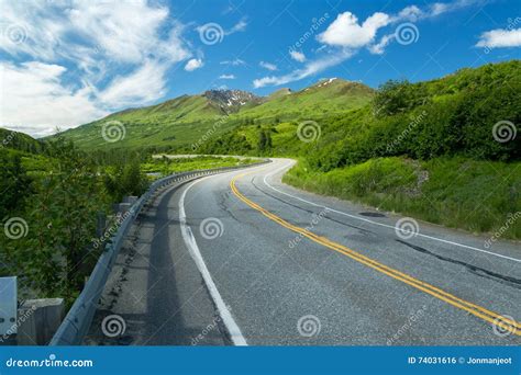 Open Road stock photo. Image of alaska, busy, bridge - 74031616