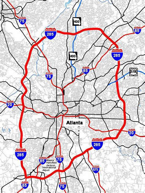 Atlanta Ga Traffic Map | Map of Atlantic Ocean Area