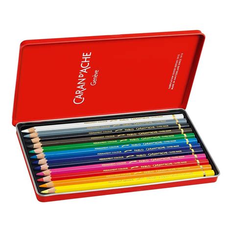 Caran d'Ache Pablo Colored Pencils, Tin Set of 12 | Jerry's Artarama