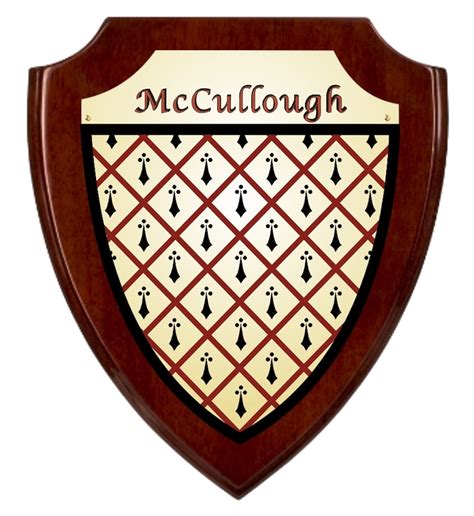 Mccullough Irish Coat of Arms Shield Plaque Rosewood Finish | Etsy