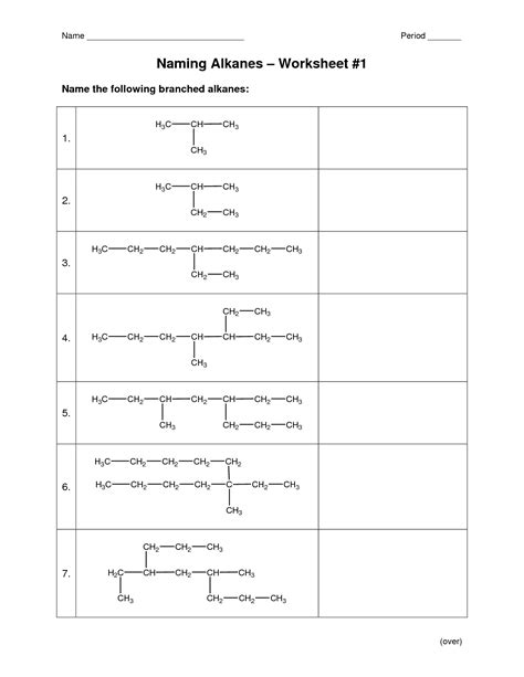 12 Organic Chemistry Nomenclature Worksheet / worksheeto.com