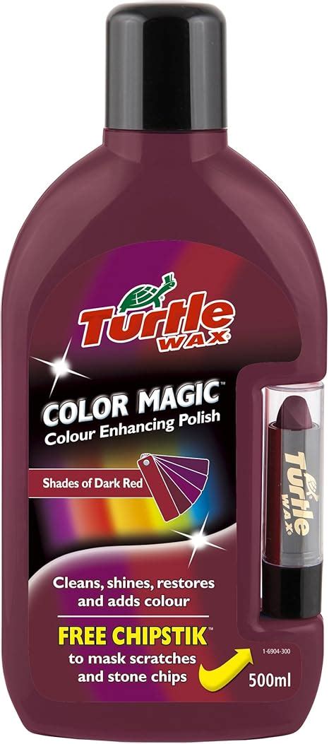 Turtle Wax FG6904 Dark Red Color Magic Plus Colored Car Polish Cleans Shines Restores Scratches ...