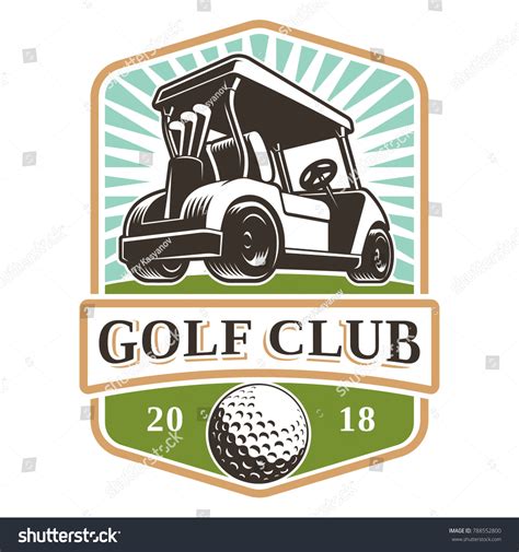 Golf Cart Logo Design On White Stock Illustration 788552800