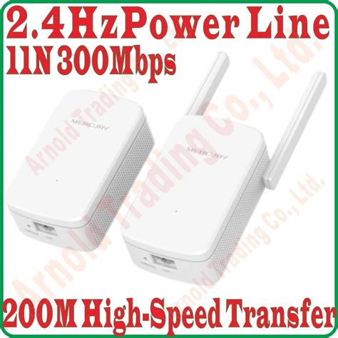 2.4GHz 300Mbps WiFi 200Mbps Power Line KIT Wireless PowerLine Adapter ...