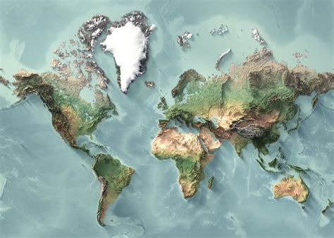 Earth Map Flat
