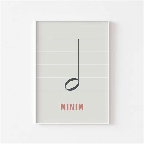 Minim Note Print | Music Theory Poster By Thirty Forest