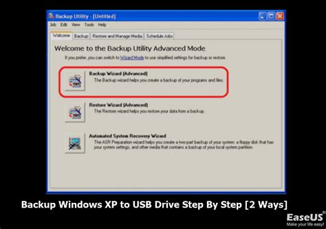 Backup Windows XP to USB Drive Step By Step [2 Ways]- EaseUS