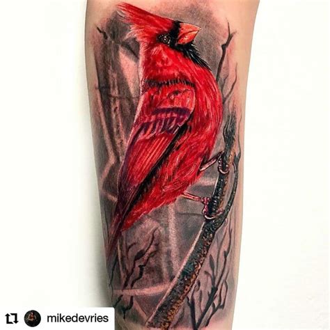 Cardinal Bird Tattoo - Worldwide Tattoo & Piercing Blog