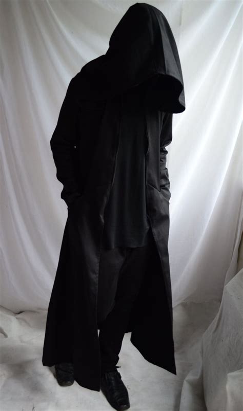 Darkside Overcoat extra large hood mens black dark coat