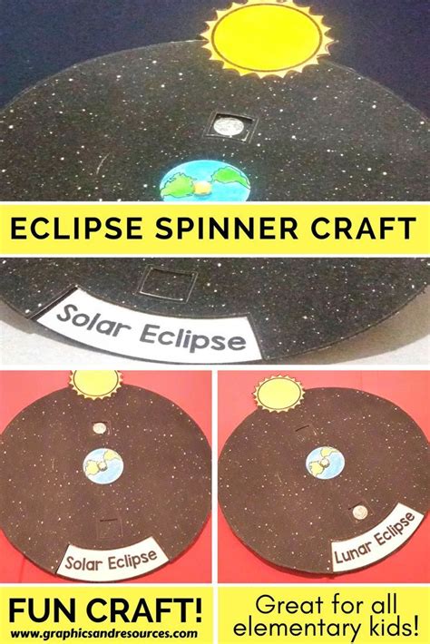 SOLAR AND LUNAR ECLIPSE CRAFTS WHEEL ACTIVITY SPINNER PRINTABLE SCIENCE ...