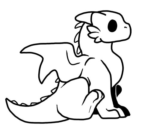 Cute Little Dragon Base | Furry drawing, Drawing base, Animal drawings