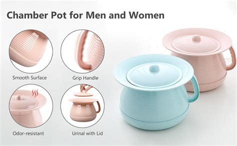 OOCOME Chamber Pot Bedpan Urinal Bottle Urine Pots Potty Pee Bucket ...