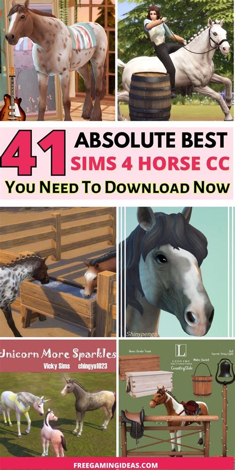 The Ultimate List Of Sims 4 Horse CC (Perfect for Horse Ranch EP) | Sims 4 pets, Sims 4 pets mod ...