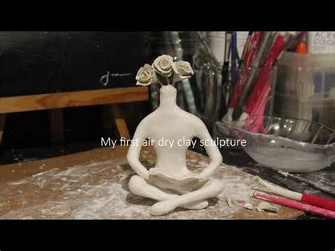 My first air dry clay sculpture (beginner) - YouTube