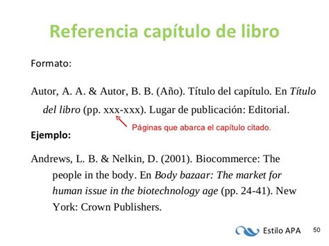 Normas APA, Caracteristicas: Referencias Según Normas APA