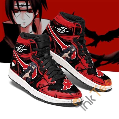 Perfect Gift Idea Akatsuki Itachi Naruto Sneakers Anime Air Jordan Shoes Sneakers The First ...