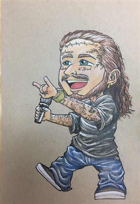 Sweet drawing of Post Malone 🤘🏽 : r/PostMalone