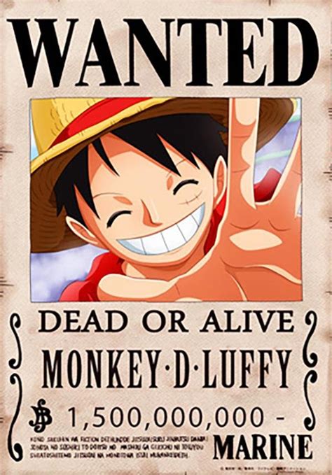 Monkey D Luffy Wanted Poster Hd – Lakaran