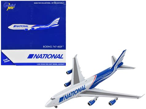 Boeing 747-400F Commercial Aircraft "National Airlines" Gray and Blue 1 ...