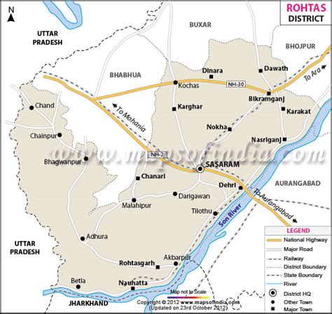 Rohtas District Map