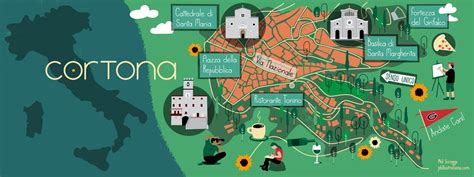 Cortona, Italy by Phil Scroggs - They Draw & Travel | City maps ...