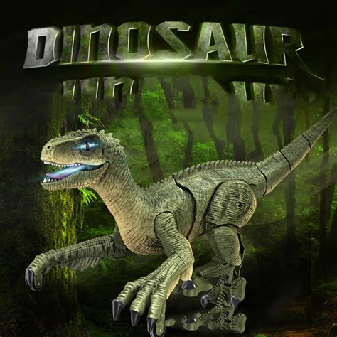 Buy quality New Remote Control Sound And Light Simulation Dinosaur Intelligent Walking Long ...