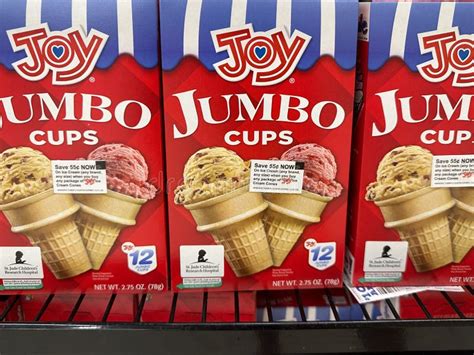 Joy Brand Ice Cream Cone Cups in Boxes for Sale at a Supermarket ...