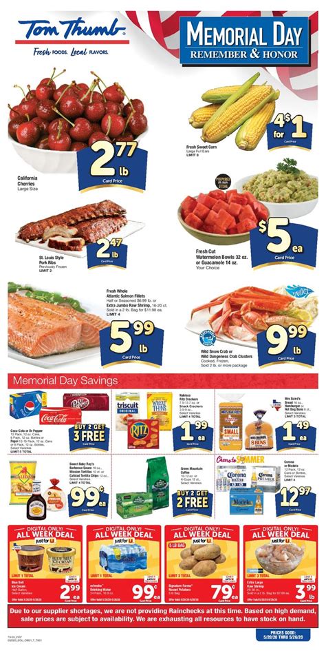 Tom Thumb Weekly Ad 05/20/20 – 05/26/20 Sneak Peek Preview | Grocery flyer, Tom thumb, Weekly ads