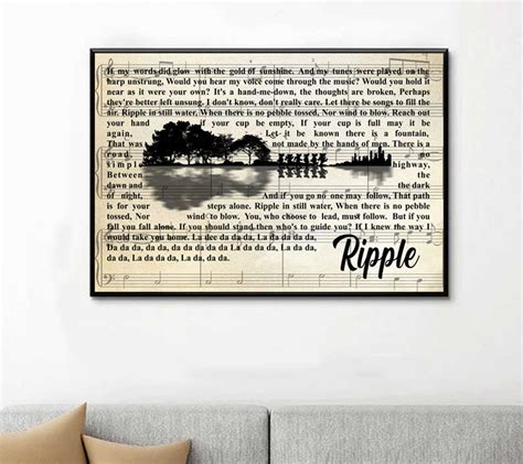 Grateful Dead Ripple Lyrics Poster Unframe Paper Poster | Etsy