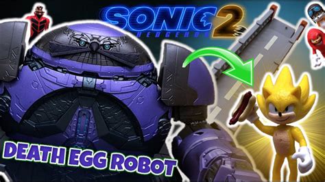 SONIC 2 - Set del ROBOT GIGANTE de EGGMAN vs SUPER SONIC | Batalla Final (Death Egg Robot) TOY ...