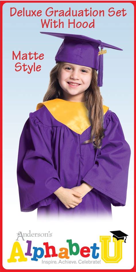 Deluxe Graduation Set With Hood - Matte Finish | Graduation, Cap and ...